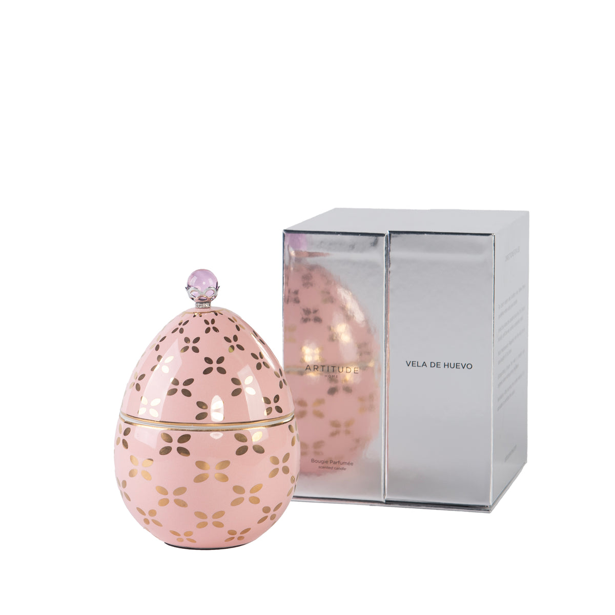 VELA DE HUEVO ROSA