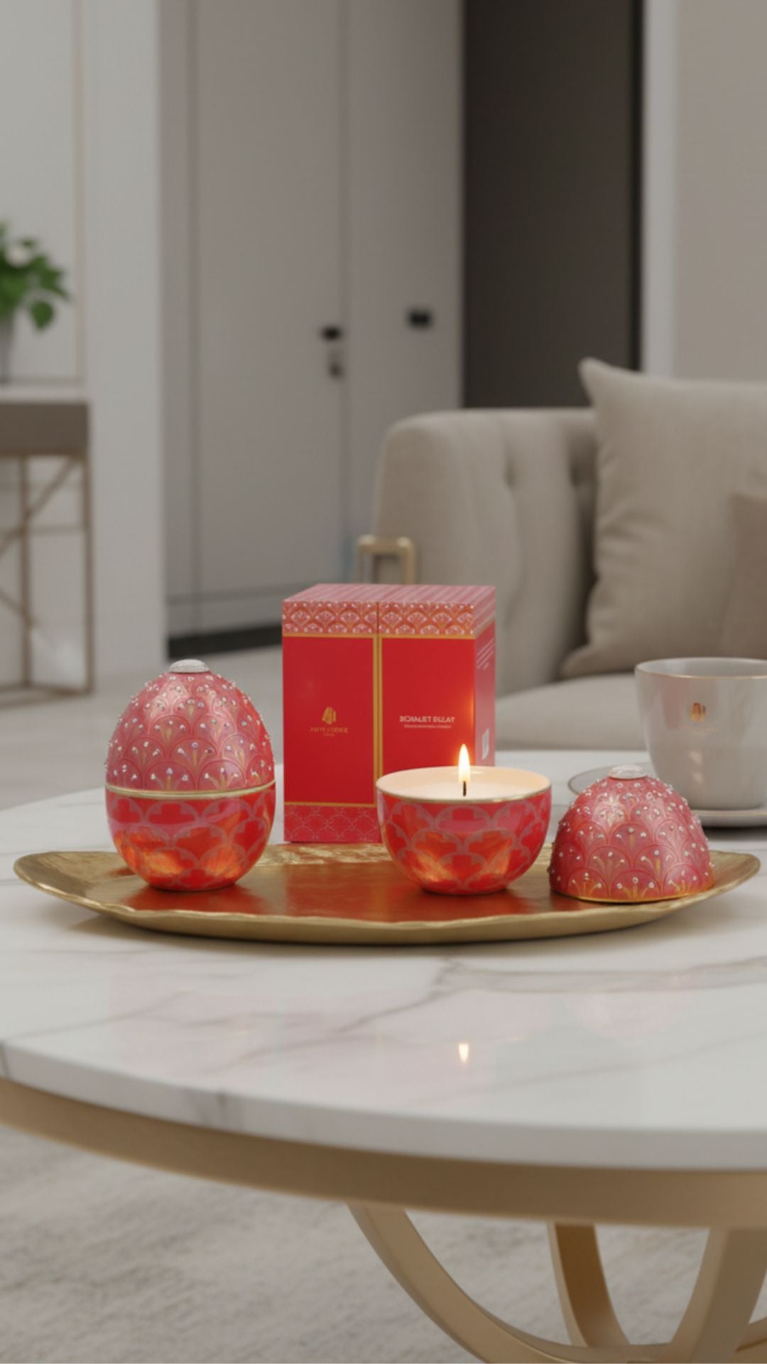 VELA DE HUEVO SCARLET ECLAT