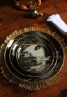 Designer dinnerware set featuring intricate patterns for a sophisticated table setting.